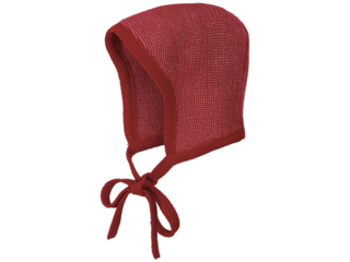 Baby Strickmütze melange-bordeaux-rosé