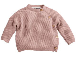 Baby Jacke Schlüttli Bio-Baumwolle Strick rose