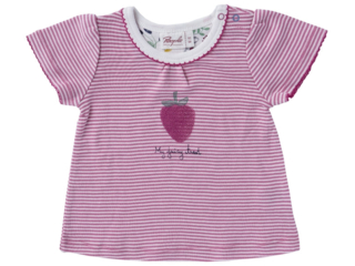Baby und Kinder T-Shirt rose-geringelt