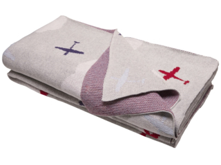 Kinder Kuscheldecke Bio-Baumwolle, Flugzeuge
