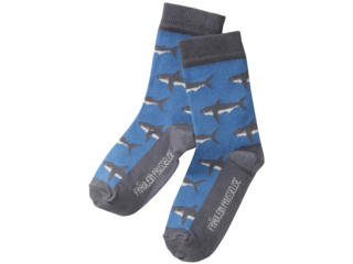 Kinder Socken Hai grau