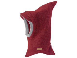 Baby und Kinder Fleece Schlupfmütze mit Reflektorstreifen burgundy