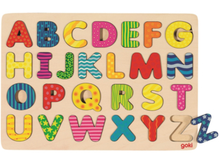 Steckpuzzle aus Holz Alphabet 26-teilig