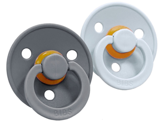 Schnuller Naturkautschuk 2er Pack kirschförmig iron-blue