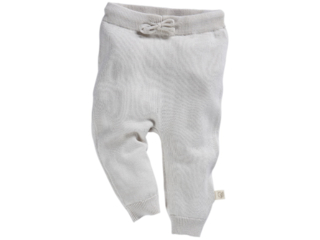 Baby Hose Strick-Qualität Bio-Baumwolle hellgrau melange