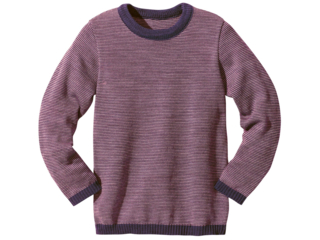 Kinder Strickpullover melange-pflaume