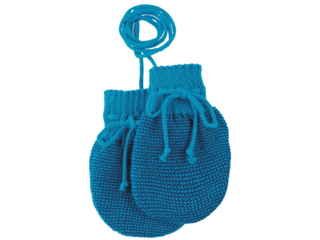 Baby Handschuhe melange blau