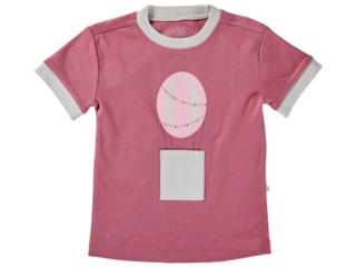 Kinder T-Shirt Bio-Baumwolle Heißluftballon beere