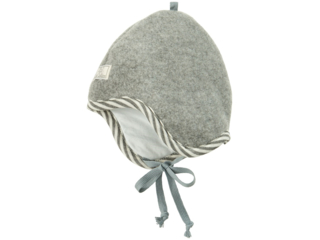 Kinder Mütze "Mini" Bio-Merinowolle (kbT) Fleece grau