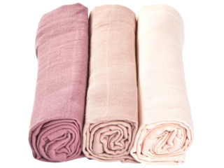 Spucktücher Bio-Baumwolle 3er Set "Mauve"