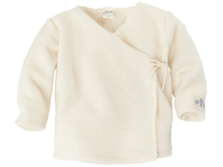 Baby Wickelshirt 100% Schurwollfrottee-Plüsch (kbT) natur