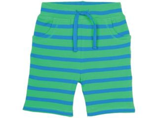 Baby und Kinder Bermuda grün-blue-geringelt