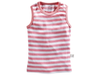 Baby und Kinder Unterhemd Bio-Baumwolle rosa-off white