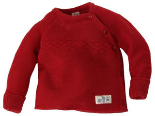 Babyjäckchen Schurwolle rot