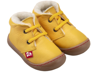 Kinder Schuhe "Juan" pflanzlich gegerbt gelb