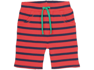 Baby und Kinder Bermuda rot-blau-geringelt
