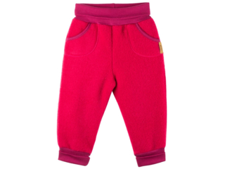 Baby und Kinder Hose Bio-Merino-Wollfleece (kbT) himbeere