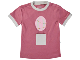 Kinder T-Shirt Bio-Baumwolle Heißluftballon beere
