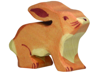 Holzfigur "Hase, klein" Wald und Wiese