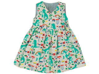 Kinder Kleid zum Wenden Dino-Ringel