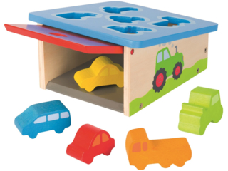 Steckspiel "Autos" aus Holz, 6-teilig