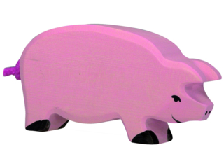 Holzfigur "Schwein" Auf dem Bauernhof