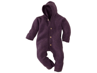 Kapuzenoverall, kbT-Wollfleece pflaume