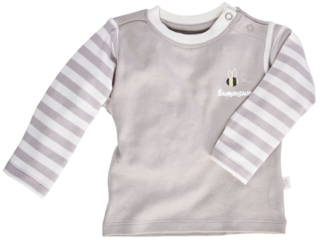 Baby Langarmshirt Bio-Baumwolle grau