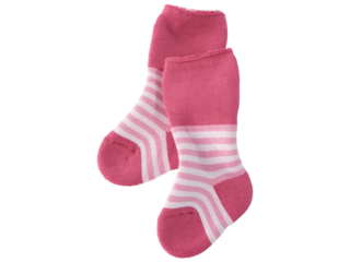 Babysocken Frottee rosa-geringelt