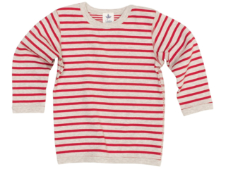 Baby und Kinder Langarmshirt zum Wenden ziegelrot-beige-melange