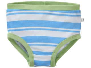 Mädchen Slip Bio-Baumwolle weiß-türkis