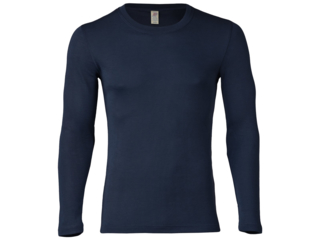 Herren Unterhemd Langarm marine