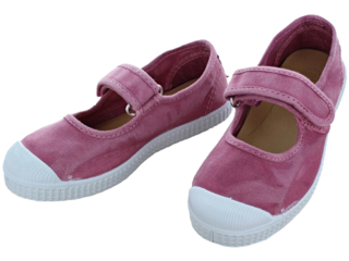 Kinder Schuhe Ballerinas mit Kappe und Klettverschluss rosa