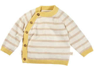 Baby Jacke Strick-Qualität Bio-Baumwolle beige-ecru