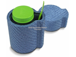Emeal Babyglas im Thermobecher mit Breilöffel