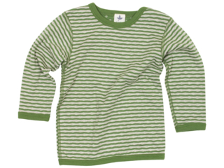 Baby und Kinder Langarmshirt zum Wenden waldgrün