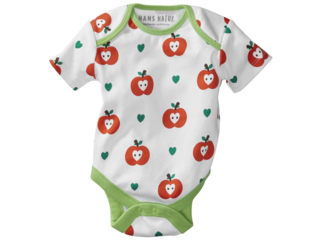 Baby Body Kurzarm Bio-Baumwolle Apfel