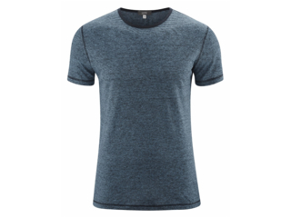 Herren T-Shirt "Andy" Bio-Leinen turquoise-ink blue