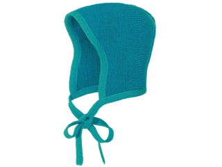 Baby Strickmütze melange-lagoon-blau