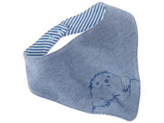 Baby Dreieckstuch "Maulwurf" blau-melange