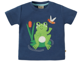 Baby und Kinder T-Shirt Frosch marine