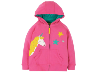 Kinder Sweatjacke mit Kapuze Einhorn