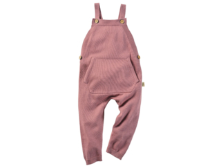 Baby und Kinder Latzhose Strick-Qualität Bio-Baumwolle rose