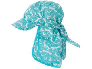 Baby und Kinder Sommerhut "Nico" mit Nackenschutz Libelle slate gr