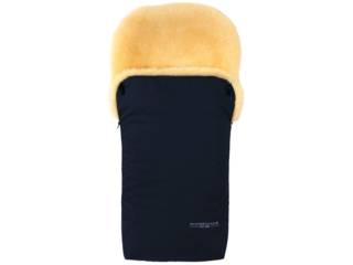 Fußsack Kinderwagen Lammfell "Putzi" navy blue