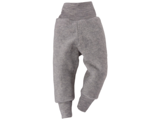 Babyhose, 100% Schurwollfleece (kbT) melange-hellgrau