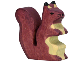 Holzfigur "Eichhörnchen, braun" Wald und Wiese