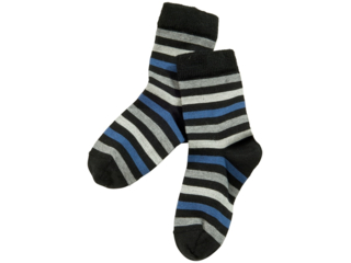 Kinder Socken schwarz-geringelt