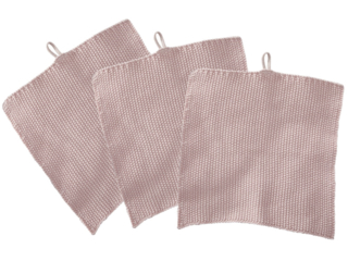 Stricklappen Bio-Baumwolle 3er-Set perl