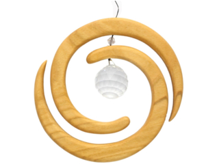 Helix aus heimischem Laubholz mit Swarovski Kristall